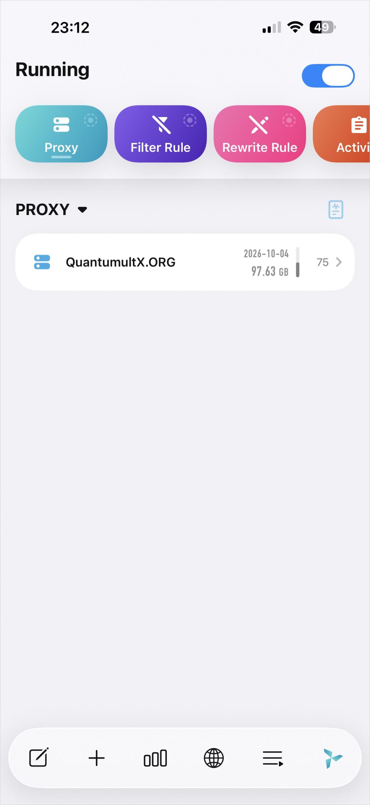 Quantumult X Interface